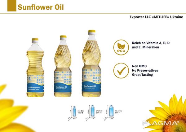 Подсолнечное масло ヒマワリ油 ウクライナ MITLIFE LLC